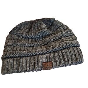 CC Exclusives Dark Gray Knit Hat Beanie Toboggan